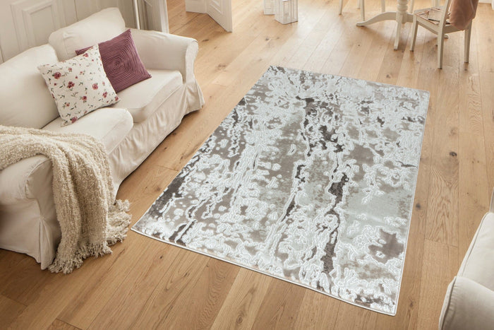 Petra Brown and Beige 5x8 Area Rug - Adams Furniture