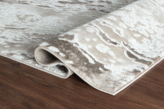Petra Brown and Beige Runner - Adams Furniture