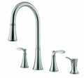 Pfister Peteluma 2-Handle 4-Hole Pull-Down Kitchen Faucet w/Soap Dispenser in Stainless Steel