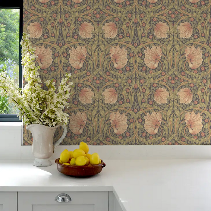 Pimpernel Wallpaper - Bullrush/Russet