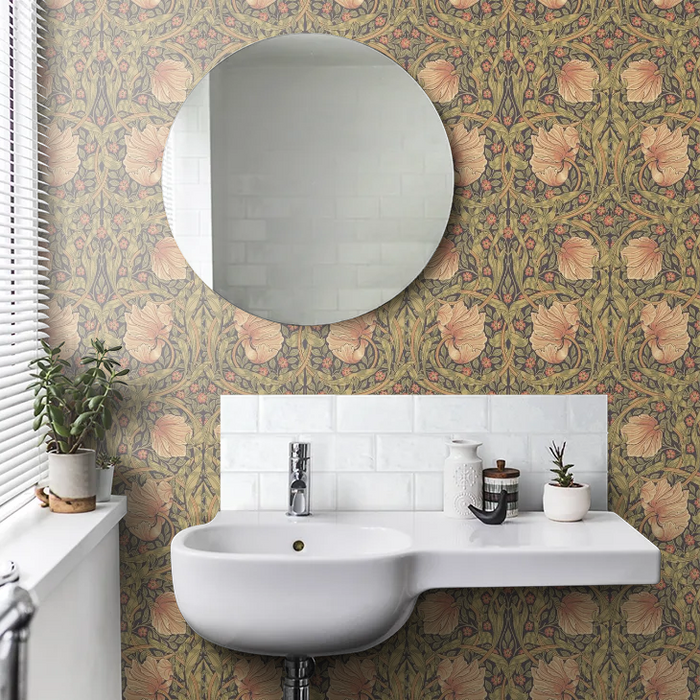 Pimpernel Wallpaper - Bullrush/Russet