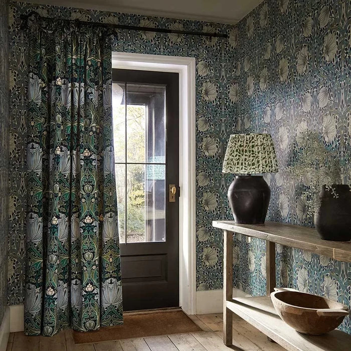 Pimpernel Wallpaper - Cobalt/Mineral
