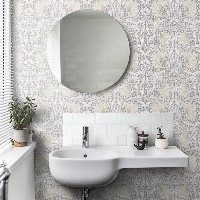 Pimpernel Wallpaper - Linen/Cloud/Grey