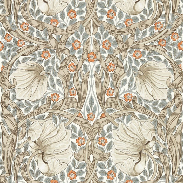 Pimpernel Wallpaper - Linen/Coral