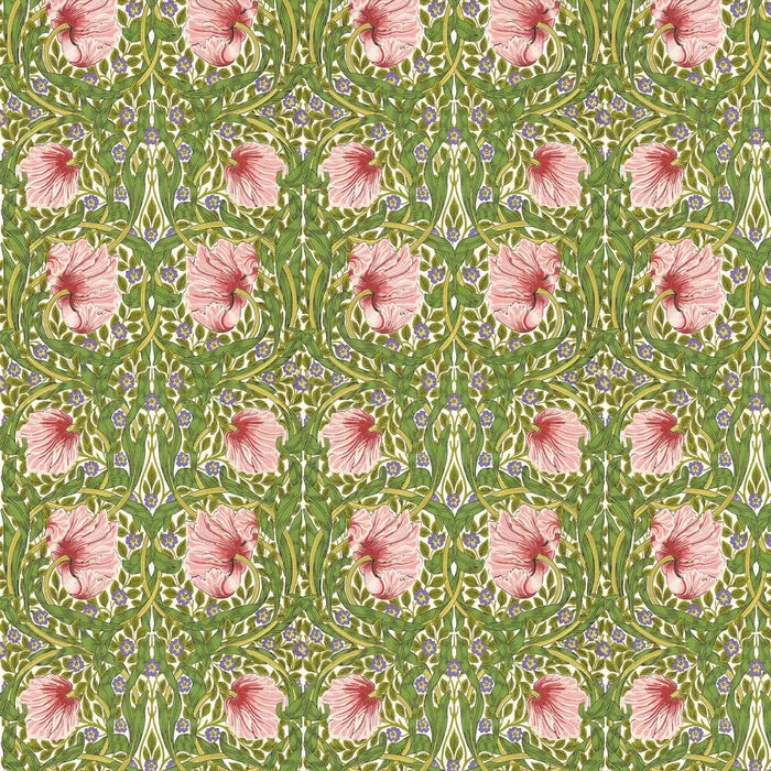 Pimpernel Wallpaper - Sap Green/Strawberry