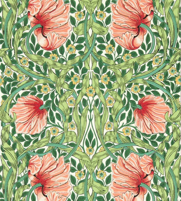 Pimpernel Wallpaper - Shamrock/Watermelon