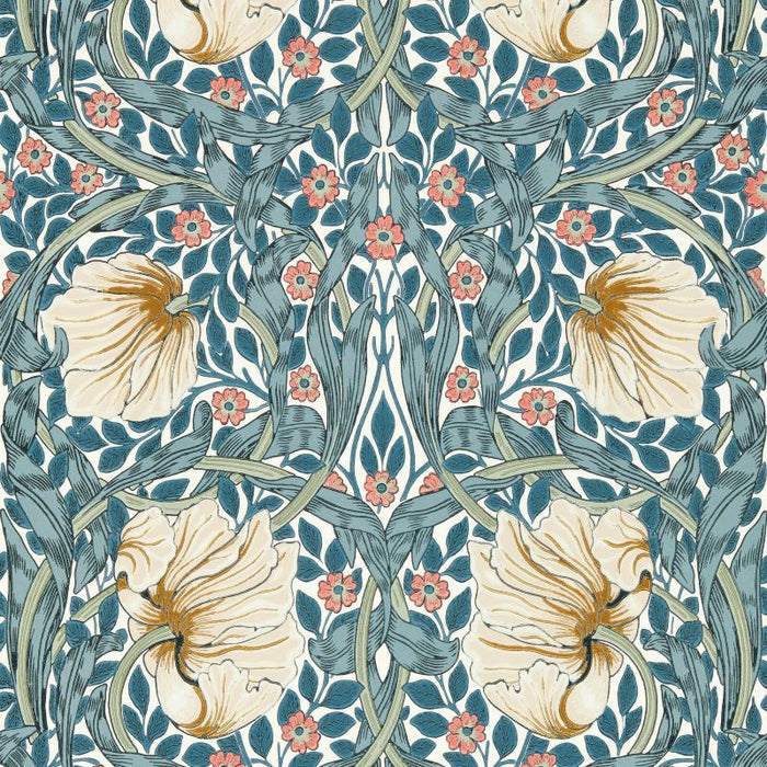 Pimpernel Wallpaper - Woad/Coral
