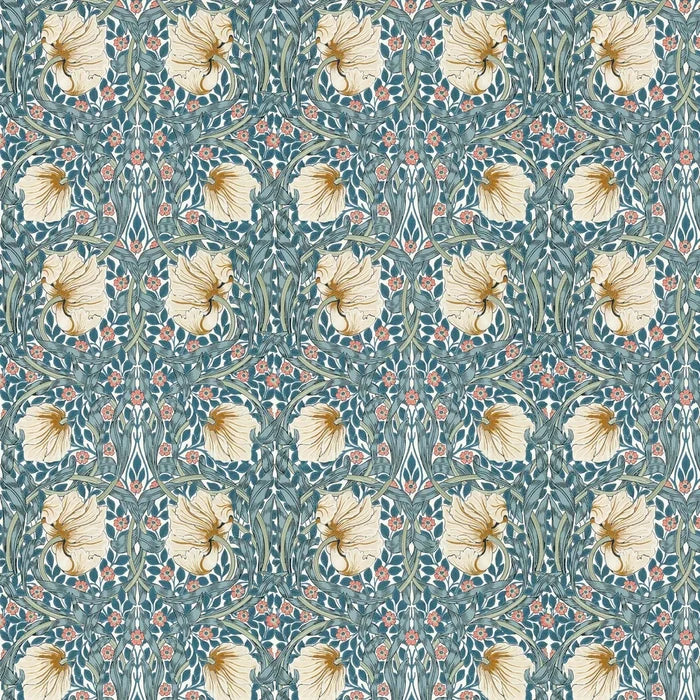 Pimpernel Wallpaper - Woad/Coral