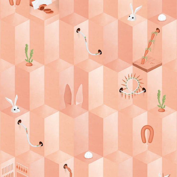 Pink Carrot Wallpaper Mural {per m2}