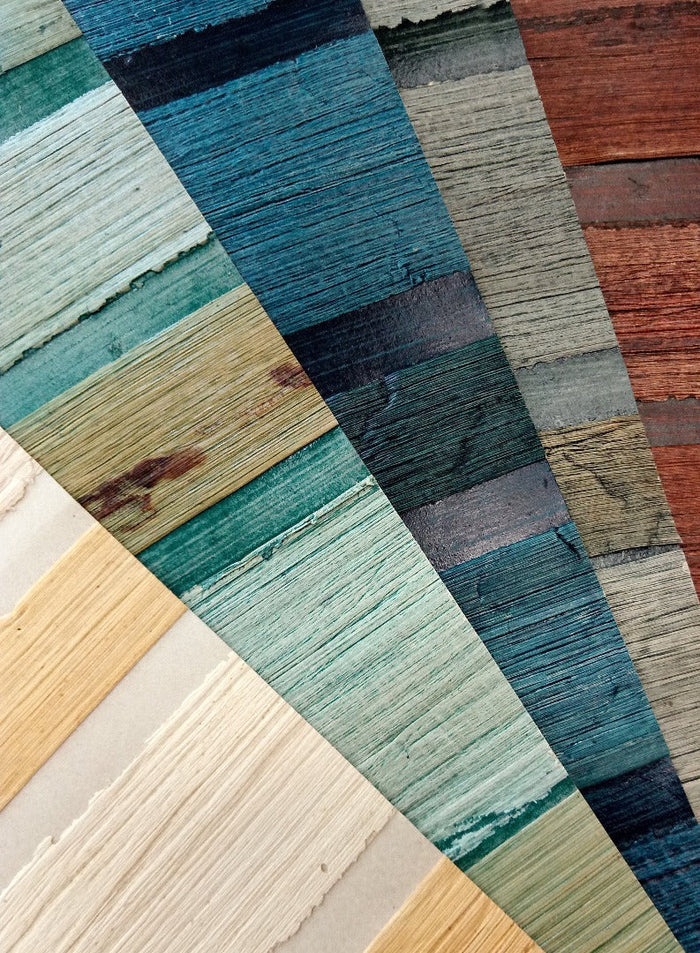 Plantation Wallpaper - 100% Banana Leaf - Moroccan Blue