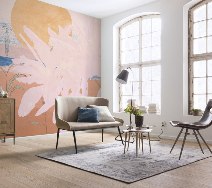Platanos Pink - Custom Sized Mural Wallpaper (per m2)
