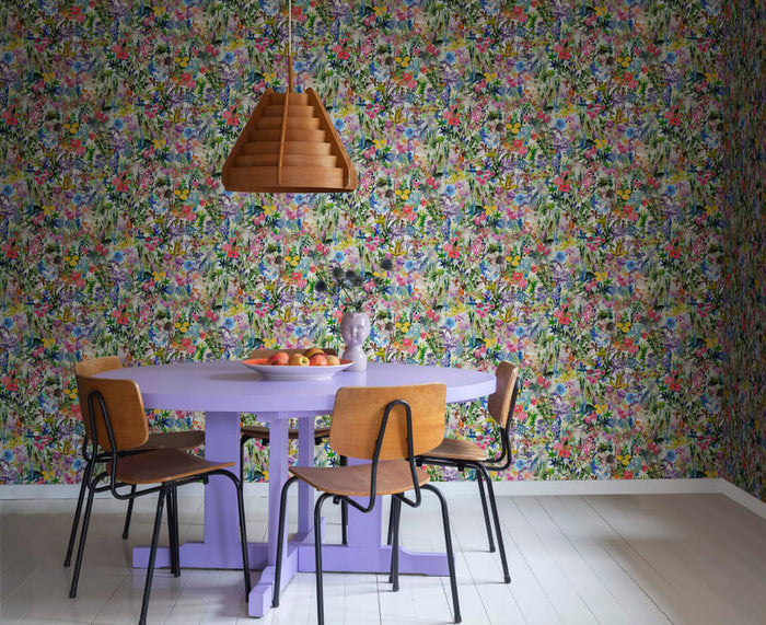 Poppy Meadow Wallpaper - Rainbow