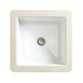 Porcher 12040-00.001 Marquee Grande Square Undercounter Lavatory with Overflow, White