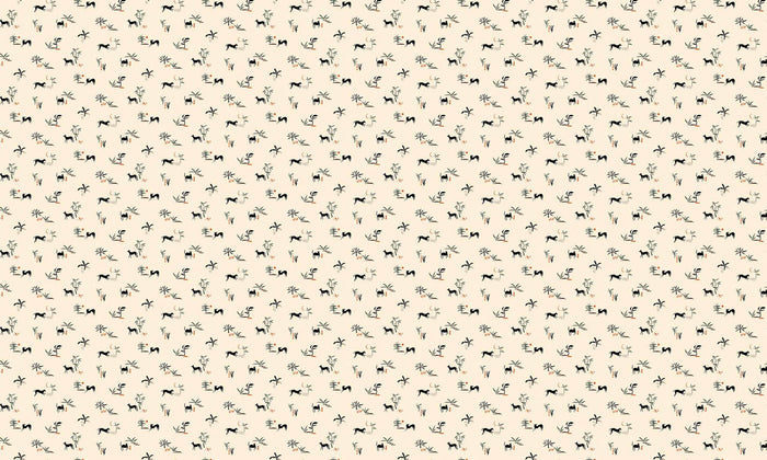 Prehistoric Animal Wallpaper - Beige