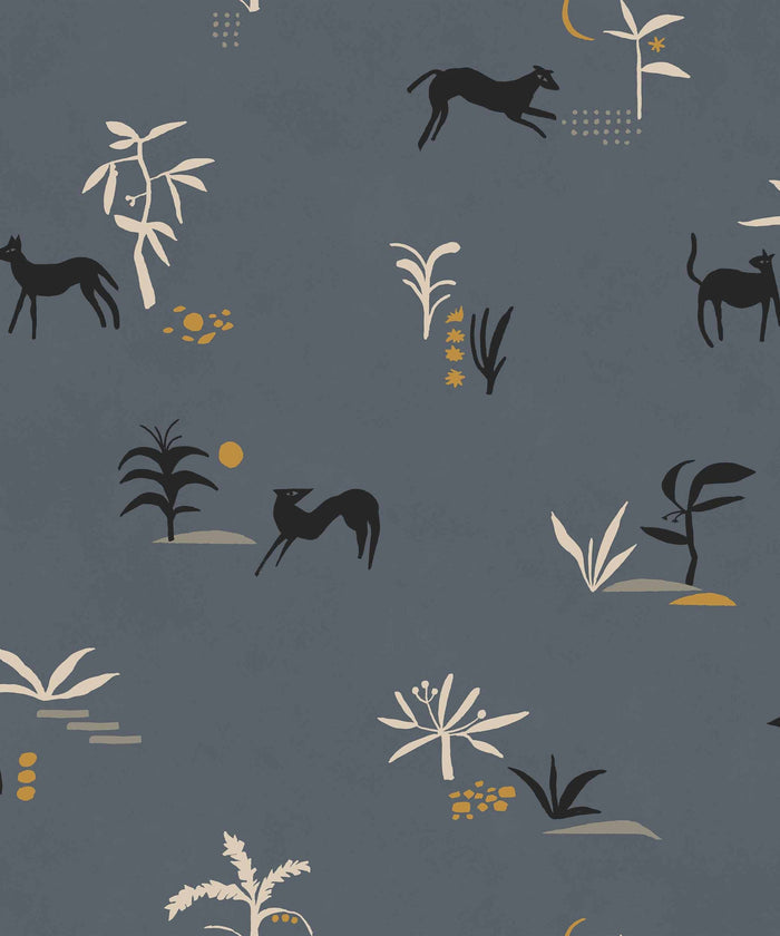 Prehistoric Animal Wallpaper - Blue