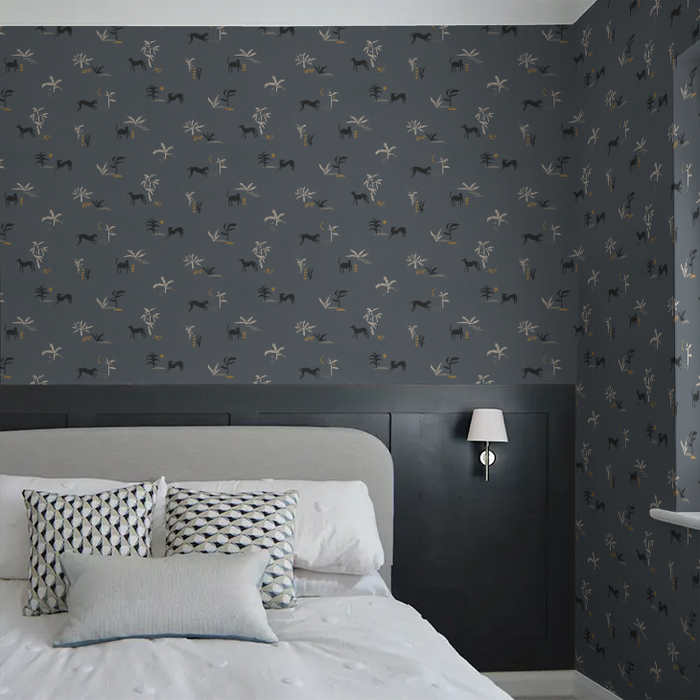 Prehistoric Animal Wallpaper - Blue
