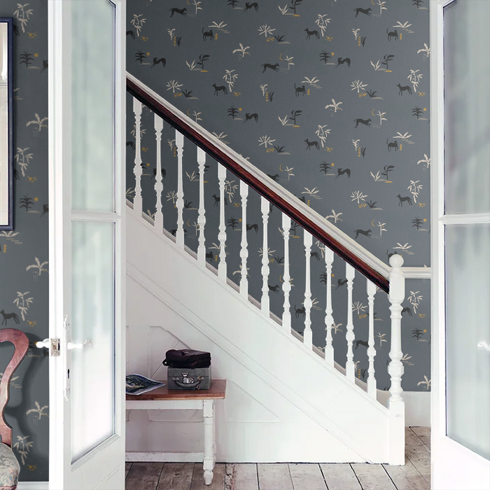 Prehistoric Animal Wallpaper - Blue