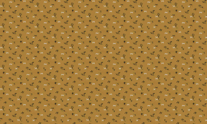 Prehistoric Animal Wallpaper - Ocher