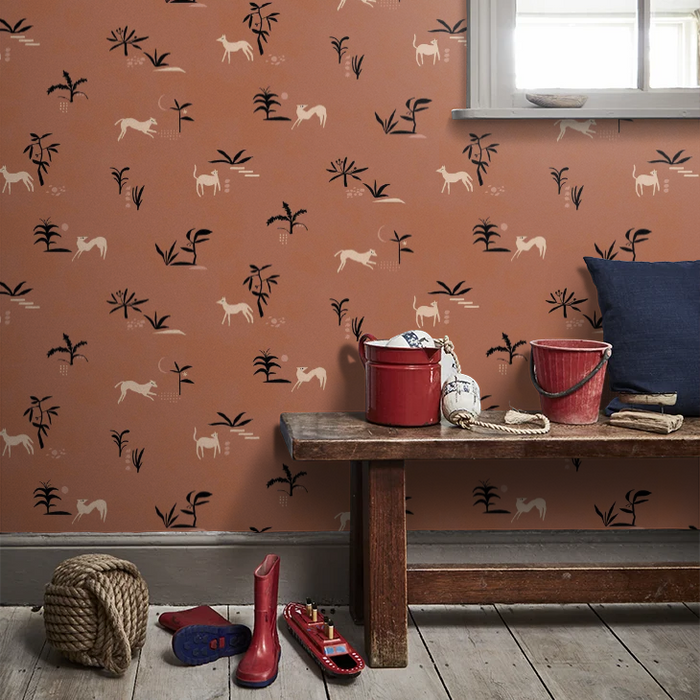 Prehistoric Animal Wallpaper - Red