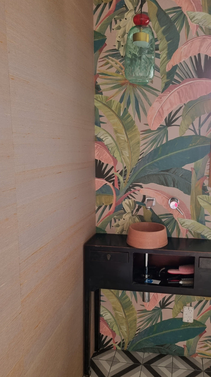 Pure Silk Wallpaper - Apricot Swirl