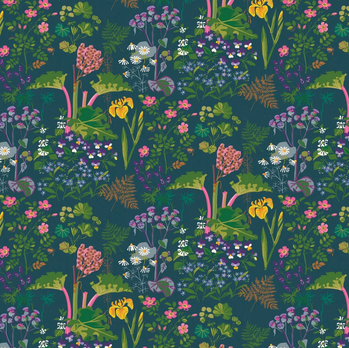 Rabarber Wallpaper - Green