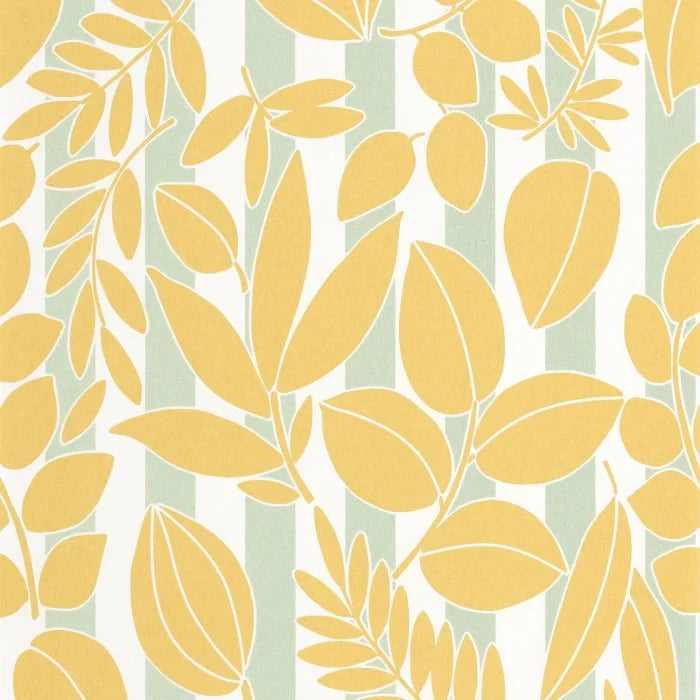 Ramatuelle Wallpaper - Citron + Blue