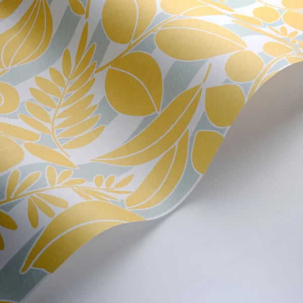 Ramatuelle Wallpaper - Citron + Blue