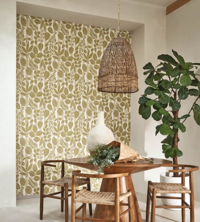 Ramatuelle Wallpaper - Olive + Sable