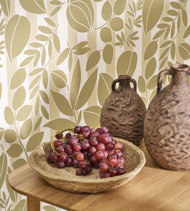 Ramatuelle Wallpaper - Olive + Sable