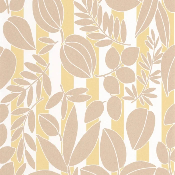 Ramatuelle Wallpaper - Sable + Jaune Citronnade