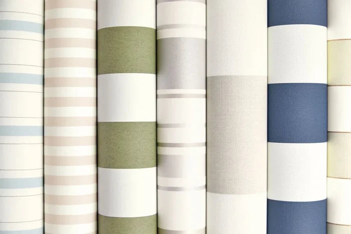 Rayure Wallpaper - Bleu Doux