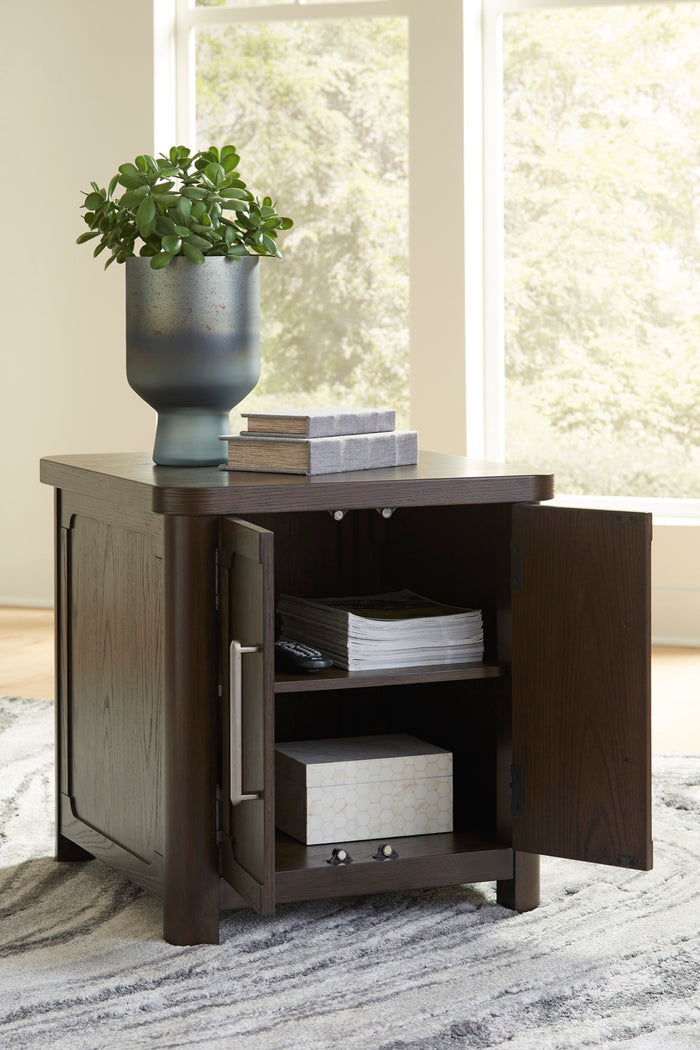 Rectangular End Table With Storage - Adams Furniture