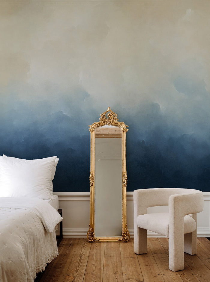 Reflecting - Custom Sized Wallpaper Mural (per m2) - Blue