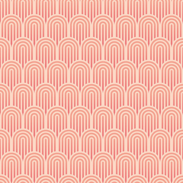 Retro Arch Wallpaper - Blush Pink