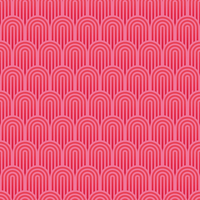 Retro Arch Wallpaper - Bright Pink