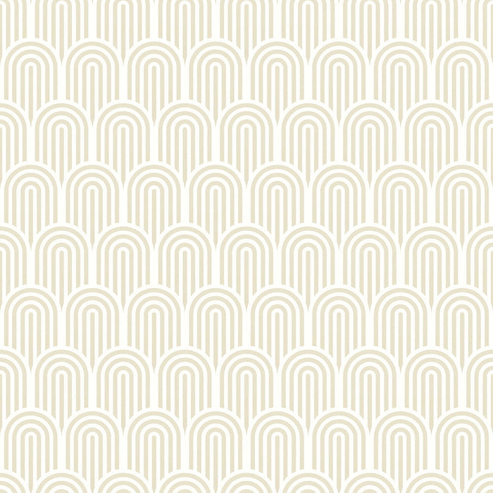 Retro Arch Wallpaper - Cream