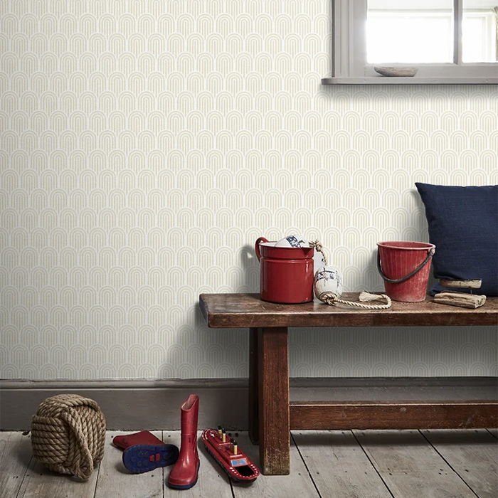 Retro Arch Wallpaper - Cream