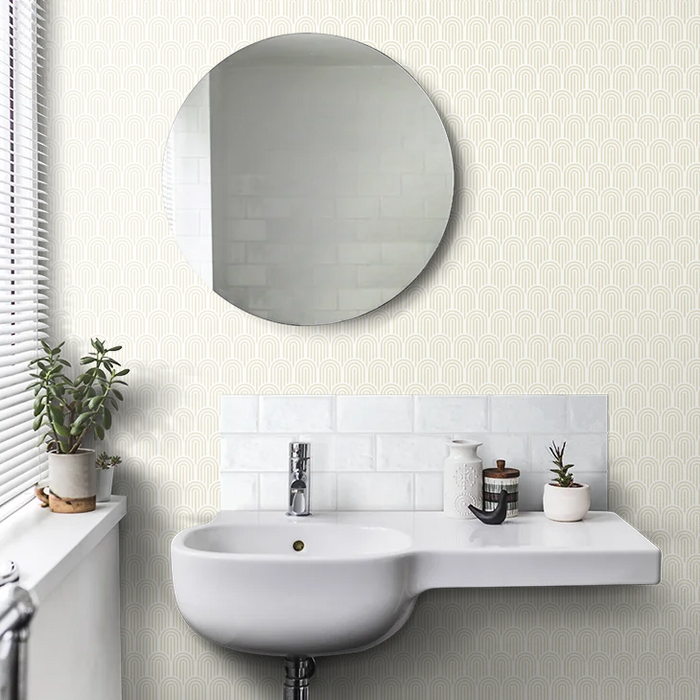 Retro Arch Wallpaper - Cream