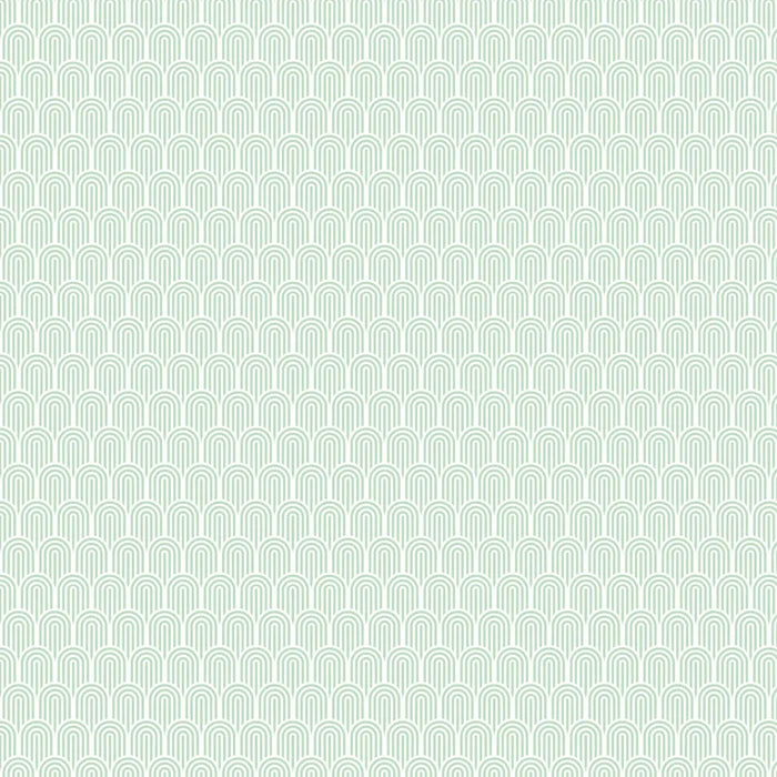 Retro Arch Wallpaper - Mint Green