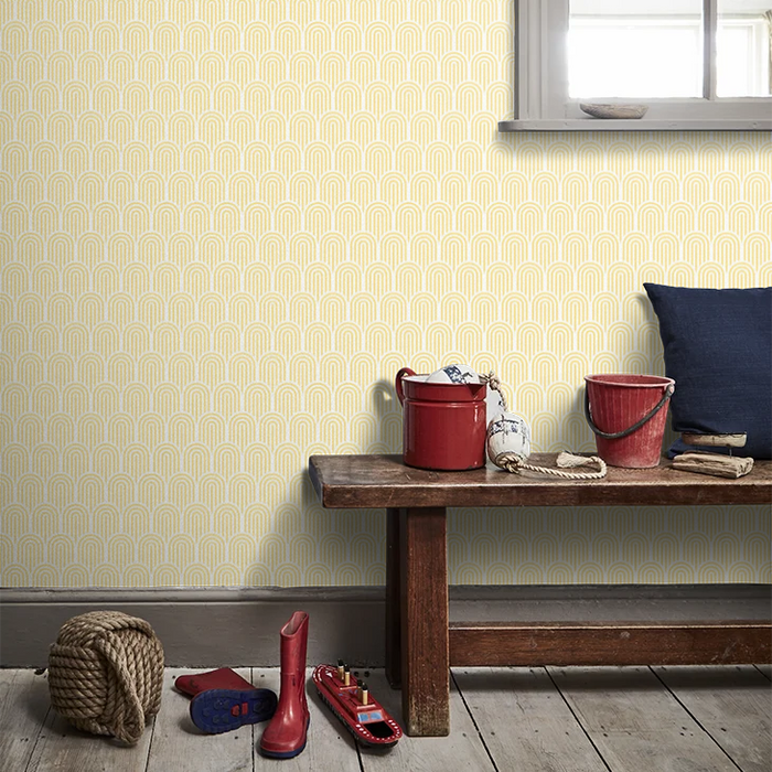 Retro Arch Wallpaper - Yellow