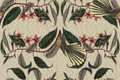 Retro Fantail NZ Inspired Wallpaper - Buff