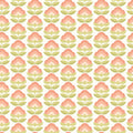 Retro Flower - Blooms Wallpaper - Apricot Mix
