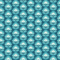 Retro Flower - Blooms Wallpaper - Teal Mix