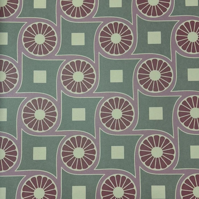 Retro Oranges Wallpaper - Purple/Grey