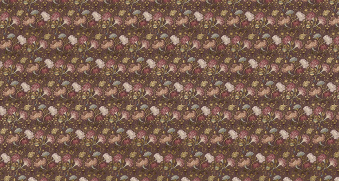 Reverie - Floral Custom Sized Wallpaper Mural (per/m2) - Ruby Gold