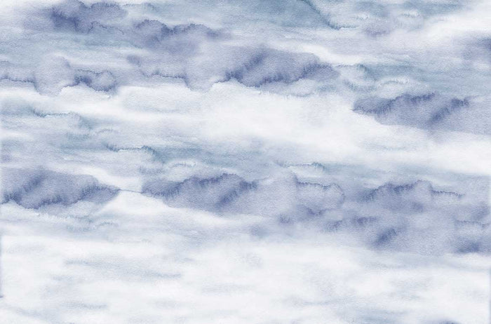 Riviera Watercolor - Ocean - Custom Sized Wallpaper Mural (per/m2)