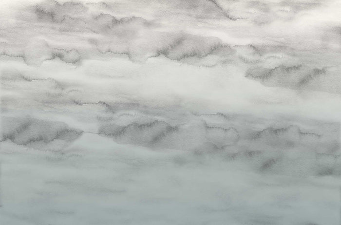 Riviera Watercolor - Storm Ombre - Custom Sized Wallpaper Mural (per/m2)