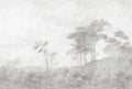 Romantic Grove - Custom Sized Wallpaper Mural (per m2) - Grey