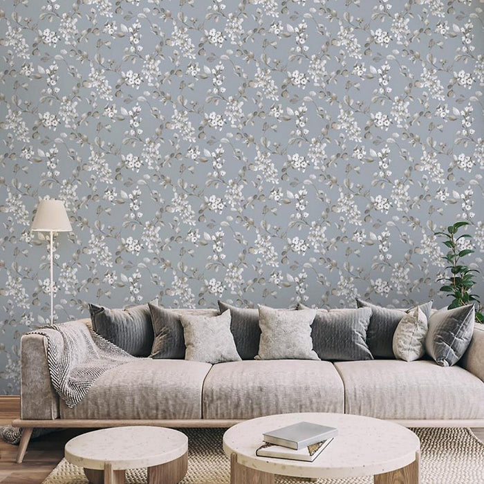 Rosalie Wallpaper - Powder Blue