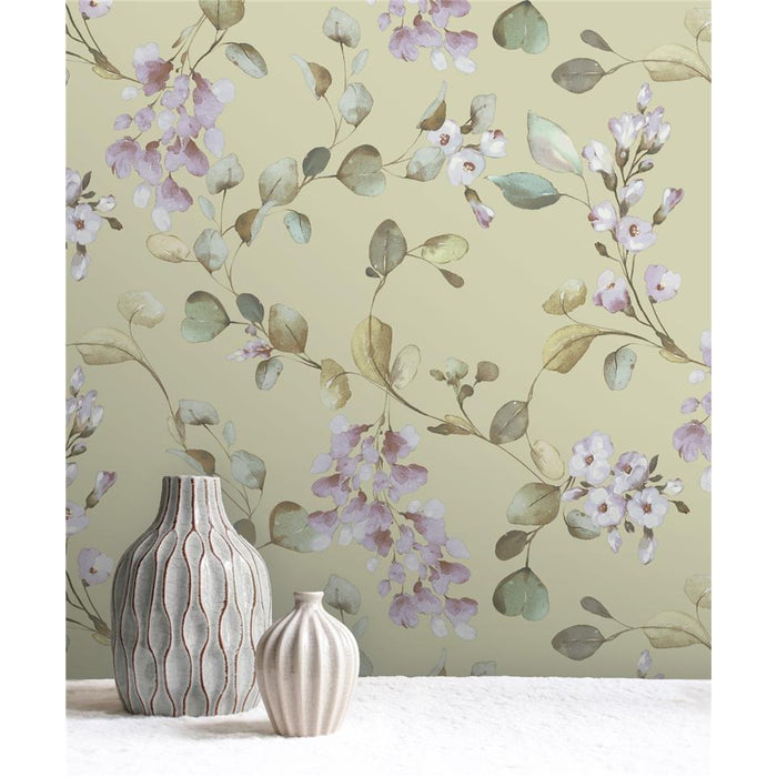 Rosalie Wallpaper - Sage/Lilac
